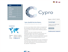 Tablet Screenshot of cypro.de